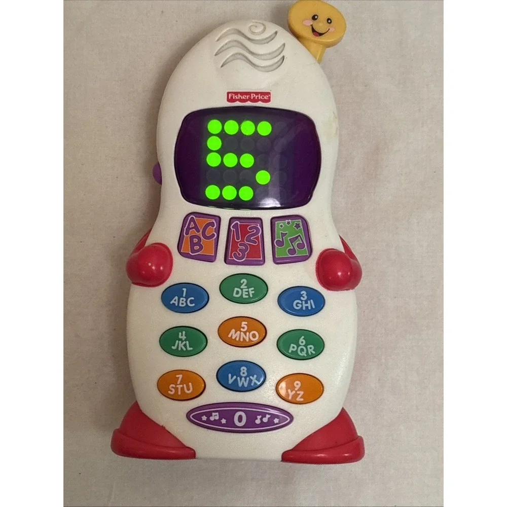 Fisher Price Laugh & Learn Phone Toy ABC 123 Lights Sounds Works VTG 2004
